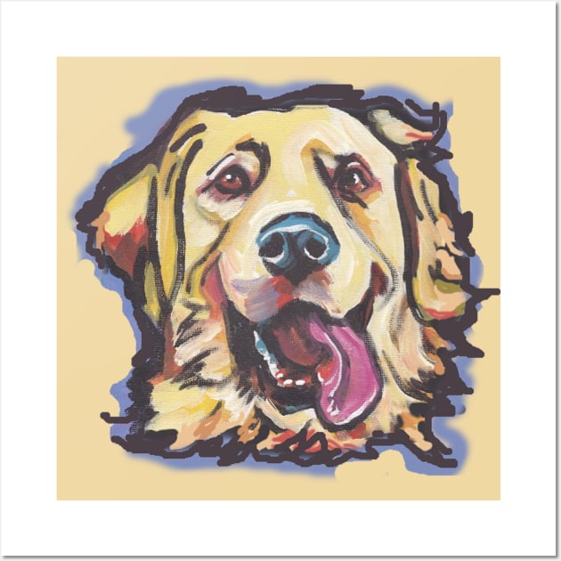 Golden Retriever Dog Bright colorful pop dog art Wall Art by bentnotbroken11